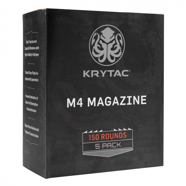 Mid-Cap M4 150Rnd Black - 5 Pack [Krytac]