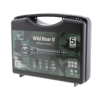 Linterna LED WILD BOAR II 1.350 lum con kit de caza B-Vision