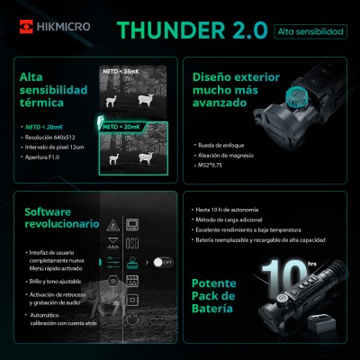 Visor térmico Thunder TQ50 2.0 HIKMICRO