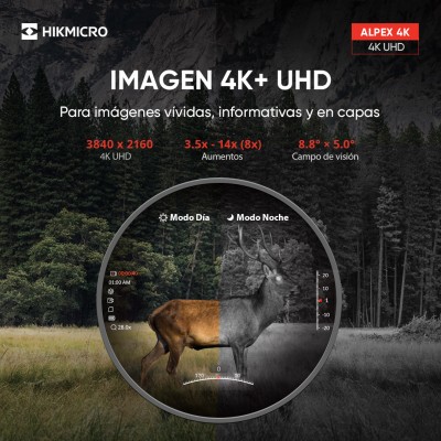 Visor digital nocturno y diurno Alpex 4K A50E HIKMICRO