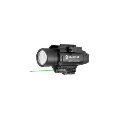 Linterna para arma con puntero verde BALDR PRO Valkyrie 1350 lum. Olight | Color Negro