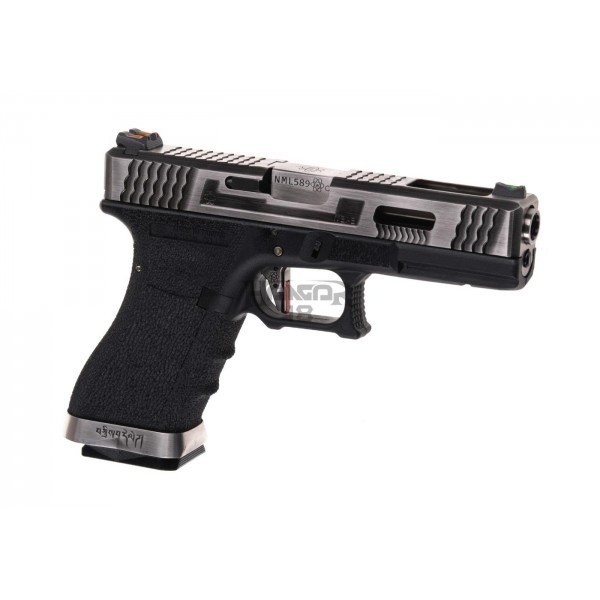 Pistola GBB G-Force 17 SV Silver Barrel Metal [WE]