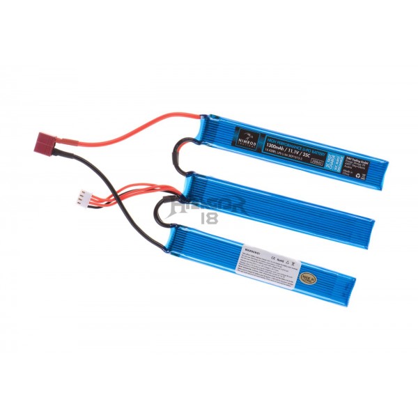 Lipo 11.1V 1300mAh 25C Split Type T-Plug [Nimrod]