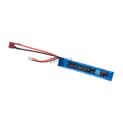 Lipo 7.4V 1300mAh 25C Stock Tube Type T-Plug