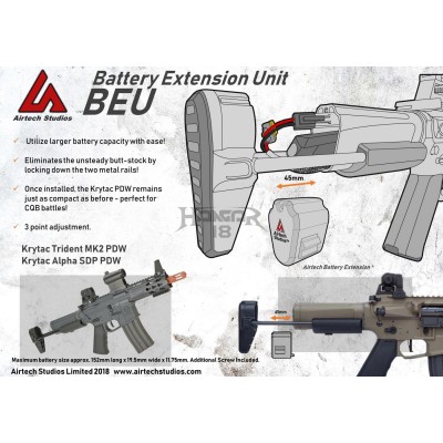 Unidade de extensão de bateria BEU Krytac Trident [Airtech Studios]