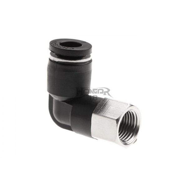 Acoplamento de mangueira HPA 6 mm 90 graus - interno 1/8 NPT [EpeS]