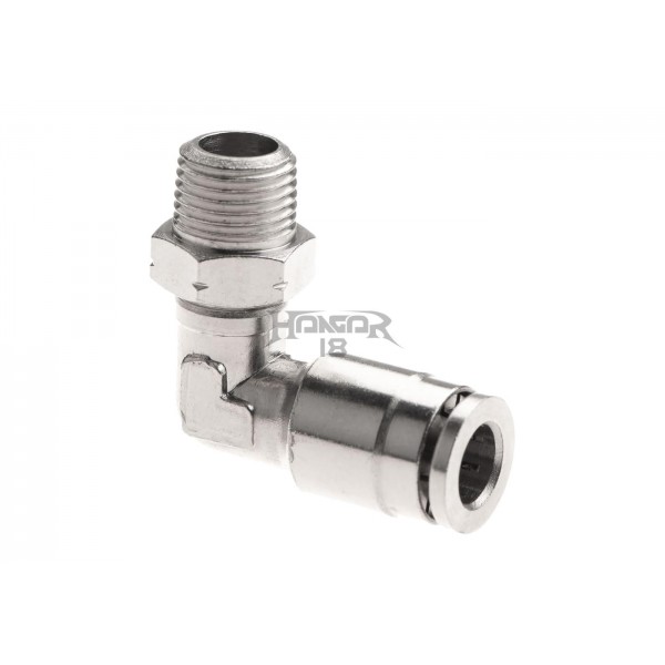 Acoplamento de mangueira HPA 6 mm 90 graus - externo 1/8 NPT [EpeS]