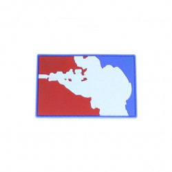 Patch PVC Airsofter Red/Blue Horizontal