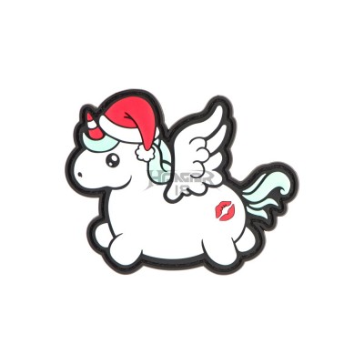 Christmas Unicorn Rubber Patch