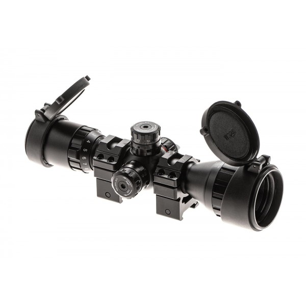 3-9x32 1" BugBuster Scope AO RGB Mil-dot With QD Rings [Leapers]