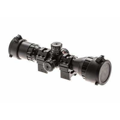 3-9x32 1&quot BugBuster Scope AO RGB Mil-dot com anéis QD [Leapers]