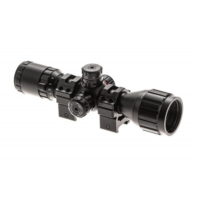 3-9x32 1&quot BugBuster Scope AO RGB Mil-dot com anéis QD [Leapers]