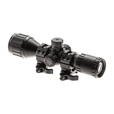 3-9x32 1&quot BugBuster Scope AO RGB Mil-dot com anéis QD [Leapers]