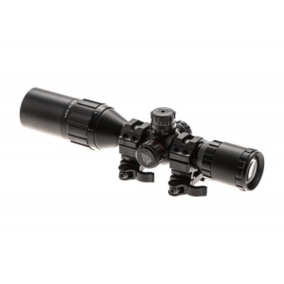 3-9x32 1&quot BugBuster Scope AO RGB Mil-dot com anéis QD [Leapers]