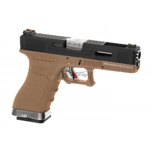 Pistola GBB G-Force 17 BK Silver Barrel Metal [WE]