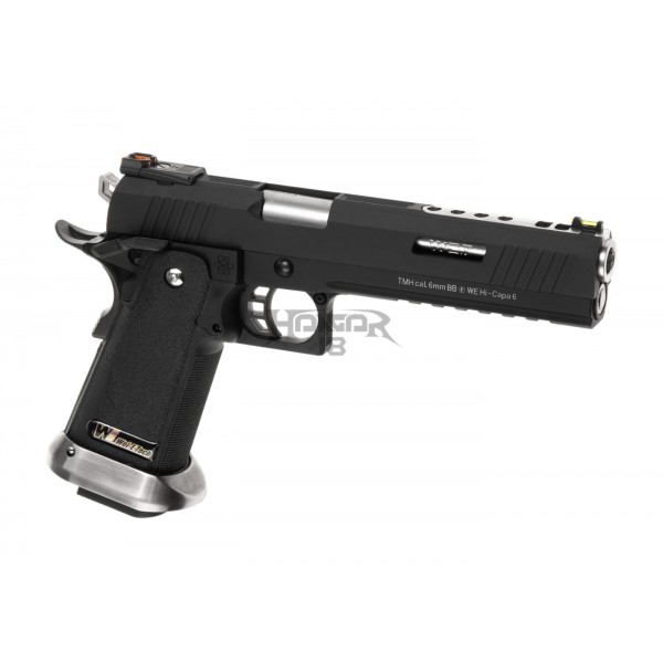 Pistola GBB Hi-Capa 6 Force A Silver Barrel Full Metal [WE]