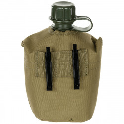 US 1L Plastic Bottle w/ Coyote Cover [MFH]