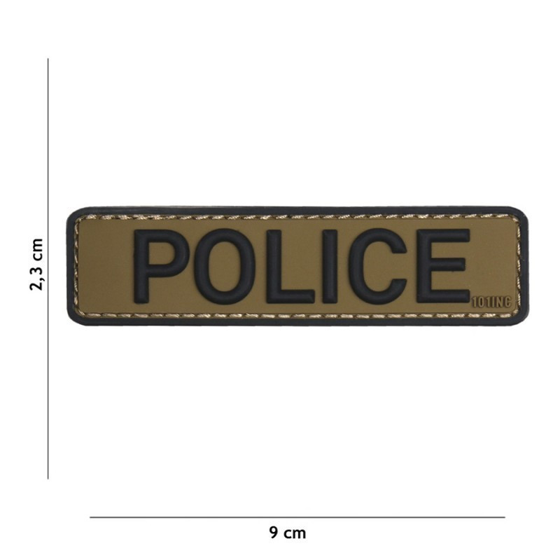 Patch PVC Police Olive/Preto