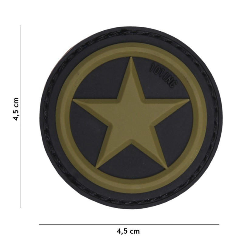 Patch PVC USA Star Olive