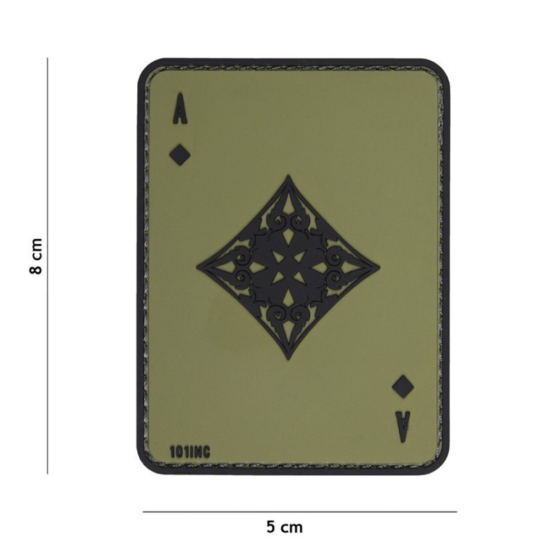 Patch PVC Ace Of Diamonds Olive