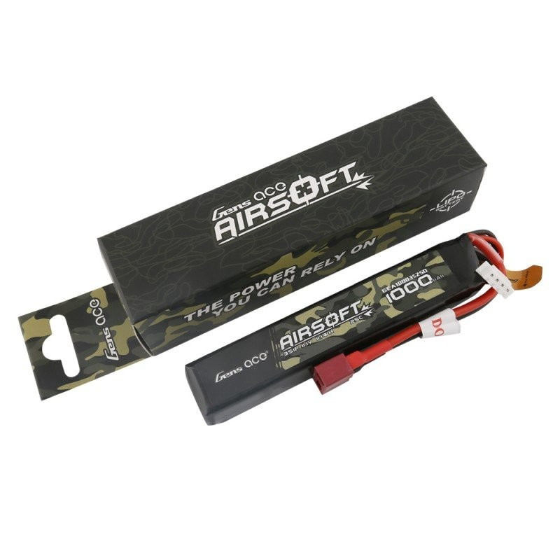 Batterie Lipo 7.4V 1300Mah 25C type stick AK Dean